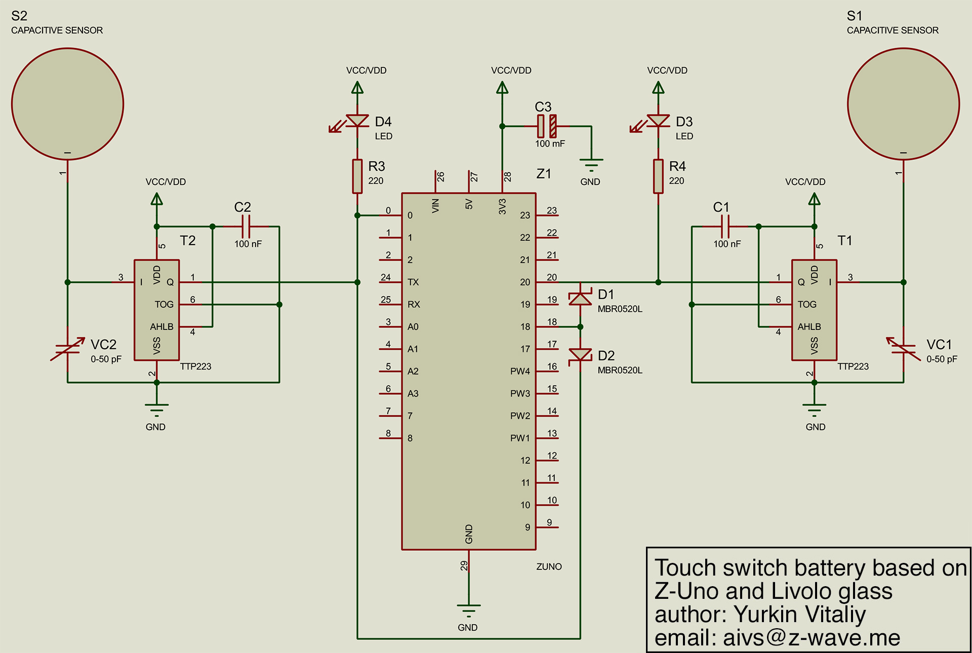 Hic touch on switch model yf 6 схема подключения